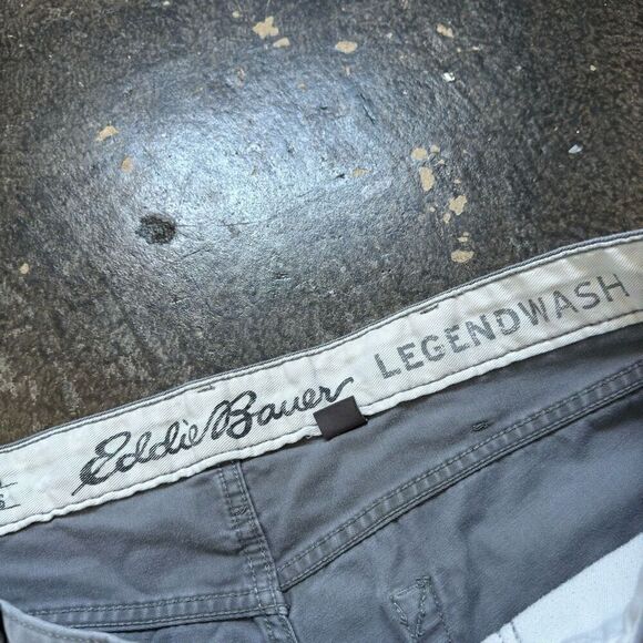 Eddie Bauer Legend Wash Grey Pants Mens Size 37x30 Used Straight Fit - Picture 8 of 13